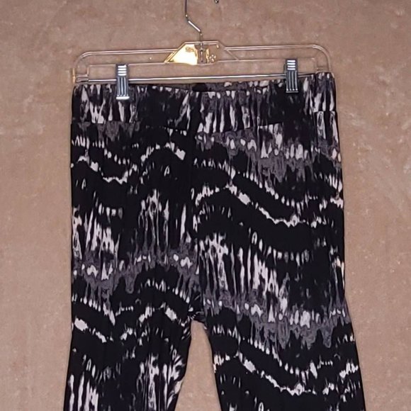 Bcbgeneration Womens Jogger Pants Black High Rise Stretch Adjustable Tie Dye‎ L - Picture 9 of 10